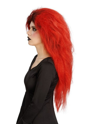 Witch's Wig, Red, 65 cm