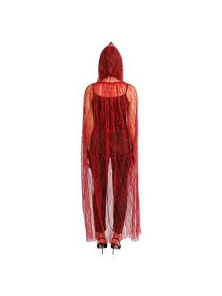 Red Lace Cape with Hood