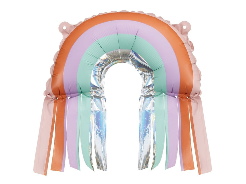 Regenboog Ballon Leeg 41cm van Partydeco koop je bij Partywinkel