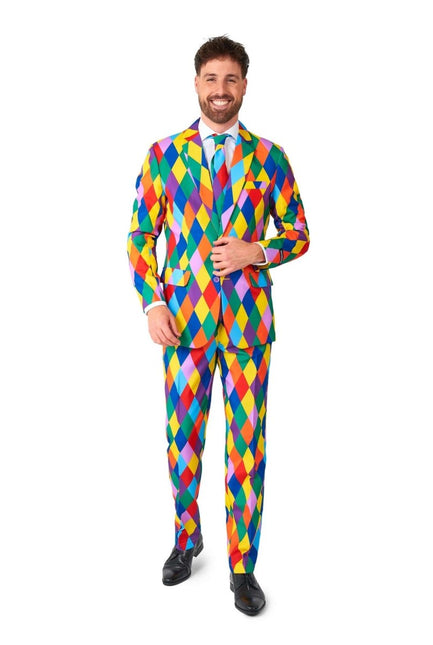 Regenboog Clown Pak Heren Suitmeister van Suitmeister koop je bij Partywinkel