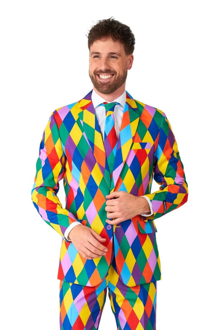 Regenboog Clown Pak Heren Suitmeister van Suitmeister koop je bij Partywinkel