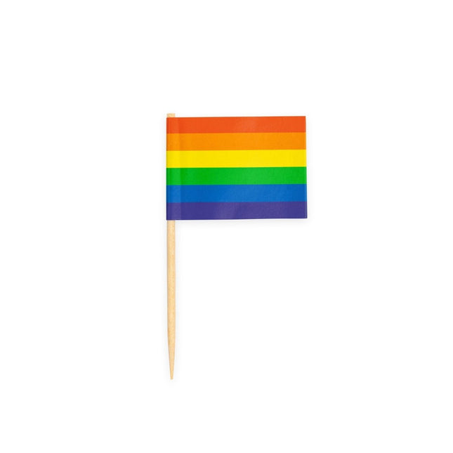 Regenboog Cocktailprikkers 6cm 50st van WeFiesta koop je bij Partywinkel