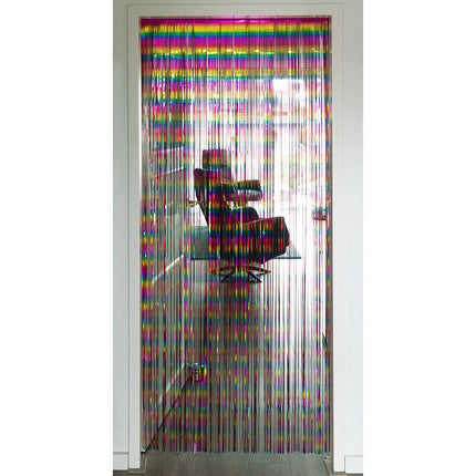Regenboog Deurgordijn Metallic 2m van Boland koop je bij Partywinkel