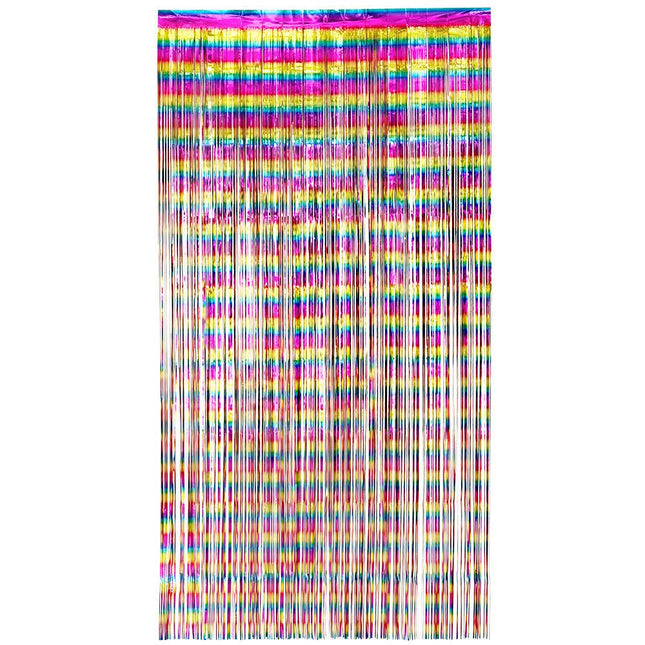 Regenboog Deurgordijn Metallic 2m van Boland koop je bij Partywinkel