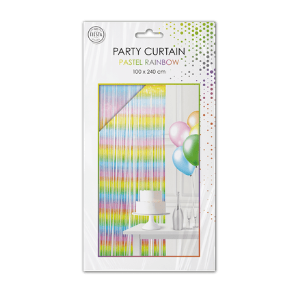 Regenboog Deurgordijn Pastel 2,4m van WeFiesta koop je bij Partywinkel