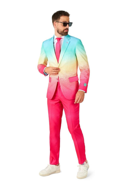 Regenboog Fuchsia Blauw Pak Heren OppoSuits van OppoSuits koop je bij Partywinkel