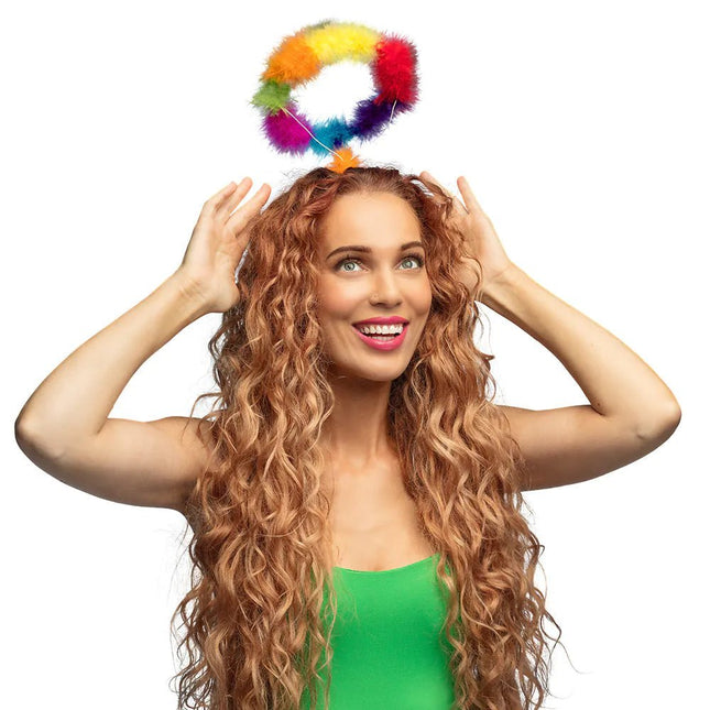 Regenboog Haarband Engel van Boland koop je bij Partywinkel