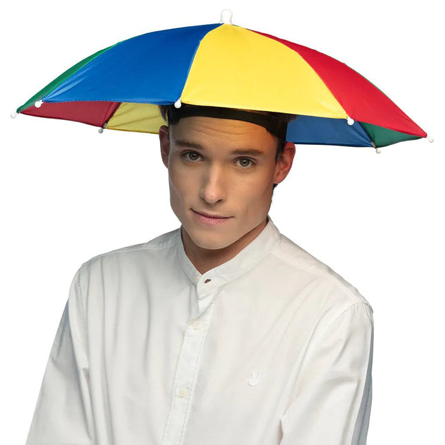 Regenboog Hoed Paraplu van Boland koop je bij Partywinkel