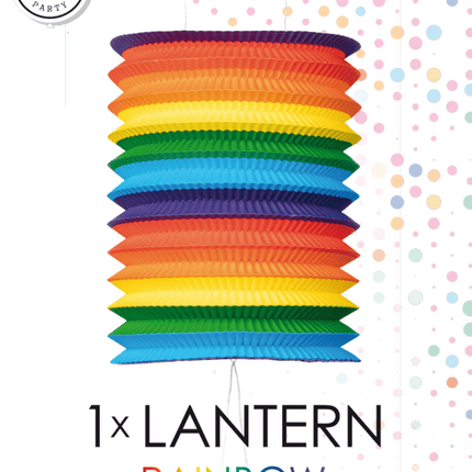 Regenboog Lampion 16cm van WeFiesta koop je bij Partywinkel