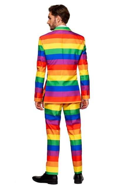 Regenboog Pak Heren Suitmeister van Suitmeister koop je bij Partywinkel