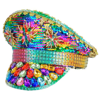 Regenboog Pet Pailletten van Widmann koop je bij Partywinkel