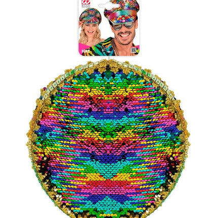 Regenboog Pet Pailletten van Widmann koop je bij Partywinkel