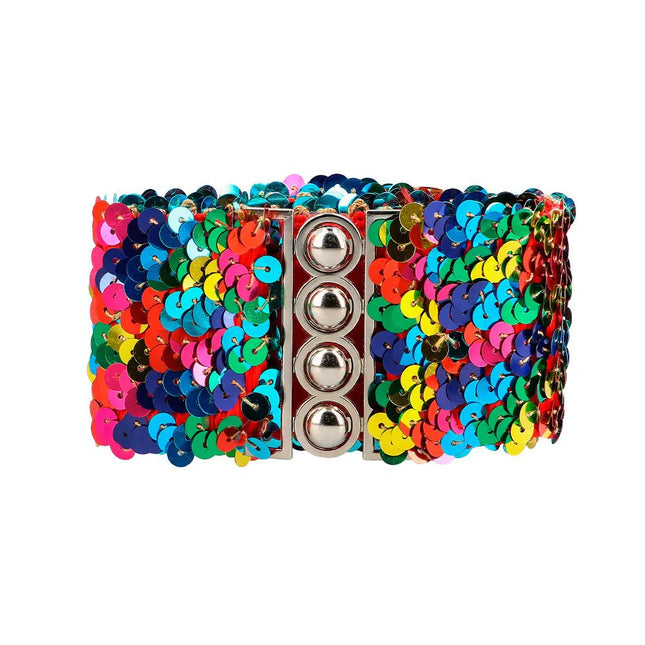 Regenboog Riem Pailletten van Boland koop je bij Partywinkel