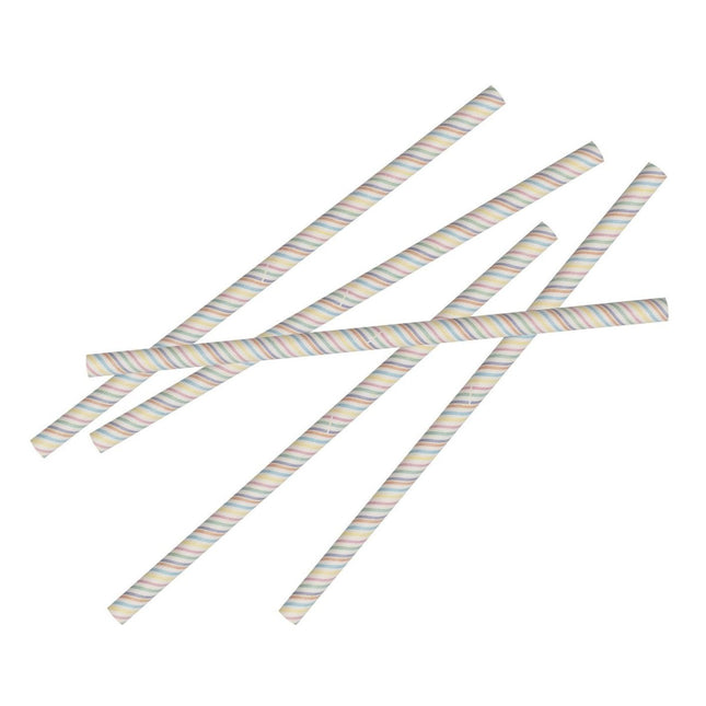 Rietjes Gestreept 20cm 20st van Ginger Ray koop je bij Partywinkel