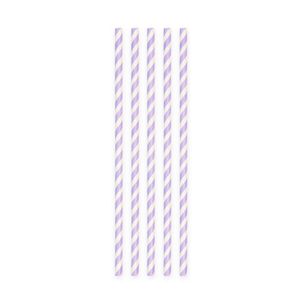 Rietjes Paars Gestreept 19cm 20st van WeFiesta koop je bij Partywinkel