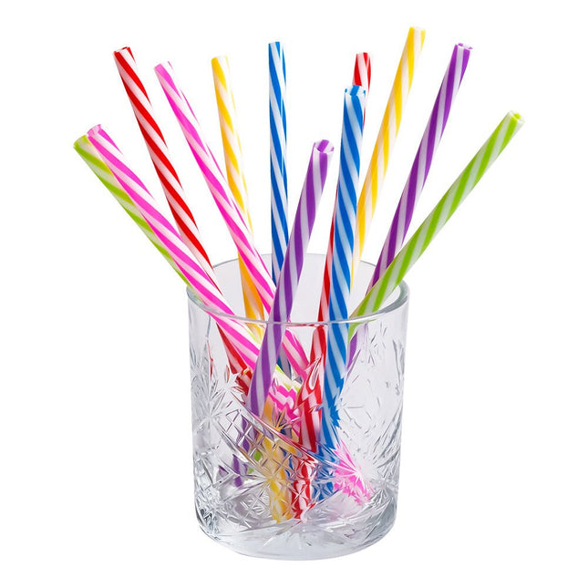 Rietjes Plastic Herbruikbaar 21cm 12st van Boland koop je bij Partywinkel