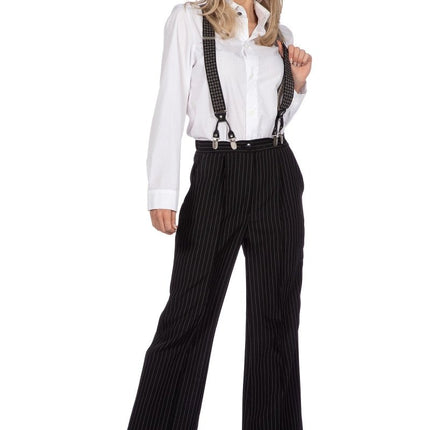 Roaring Twenties 20S Verkleedset Zwart Dames Broek En Hoed 2 delig van Wilbers & Wilbers koop je bij Partywinkel