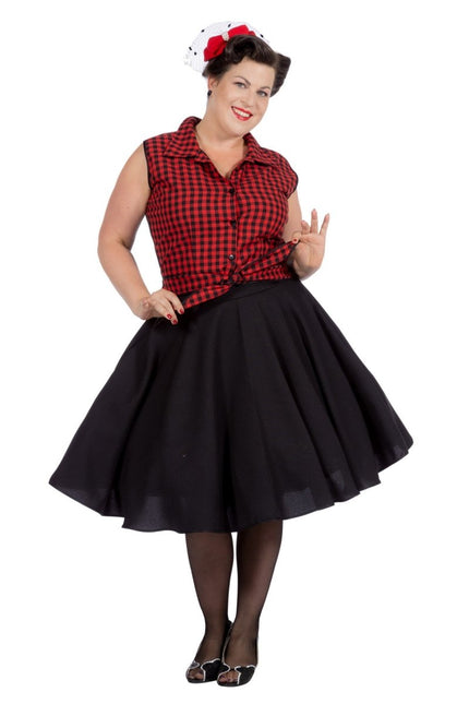 Rock N Roll 50S Jurk Zwart Rood Dames van Wilbers & Wilbers koop je bij Partywinkel