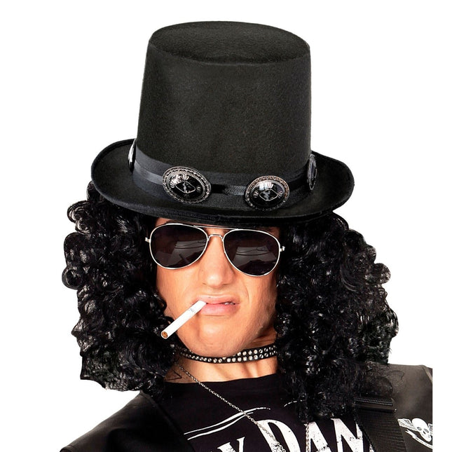 Rocker Hoed Zwart van Widmann koop je bij Partywinkel