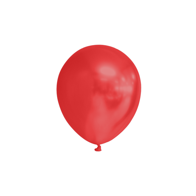 Rode Ballonnen Metallic 13cm 100st van WeFiesta koop je bij Partywinkel