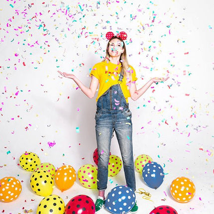 Rode Ballonnen Zwarte Stippen 30cm 6st van Partydeco koop je bij Partywinkel