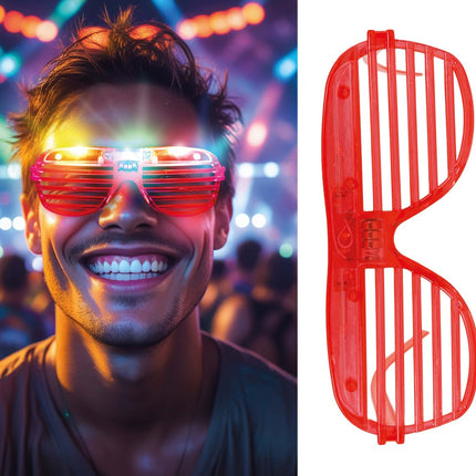 Rode Bril Met Licht van Fiestas Guirca koop je bij Partywinkel
