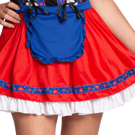 Rode Dirndl Jurk Oktoberfest Anna van Partychimp koop je bij Partywinkel