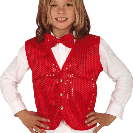 Rode Gilet Pailletten Kind van Fiestas Guirca koop je bij Partywinkel