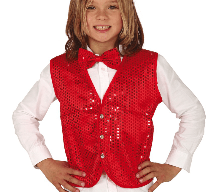 Rode Gilet Pailletten Kind van Fiestas Guirca koop je bij Partywinkel