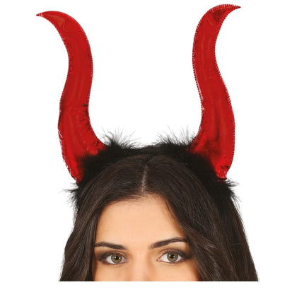 Rode Halloween Haarband Duivelhoorns van Fiestas Guirca koop je bij Partywinkel