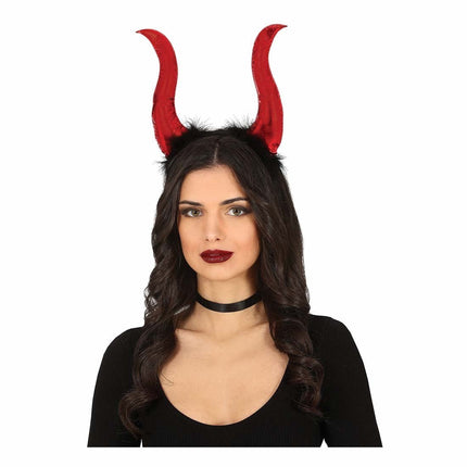 Rode Halloween Haarband Duivelhoorns van Fiestas Guirca koop je bij Partywinkel