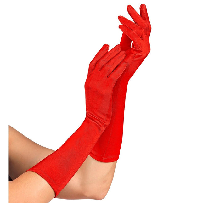 Rode Handschoenen 40cm van Widmann koop je bij Partywinkel