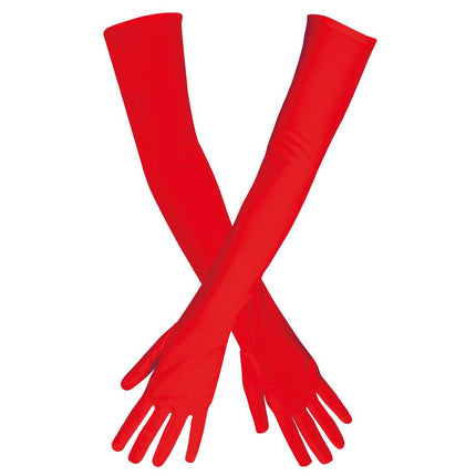 Rode Handschoenen Lang 40cm van Boland koop je bij Partywinkel