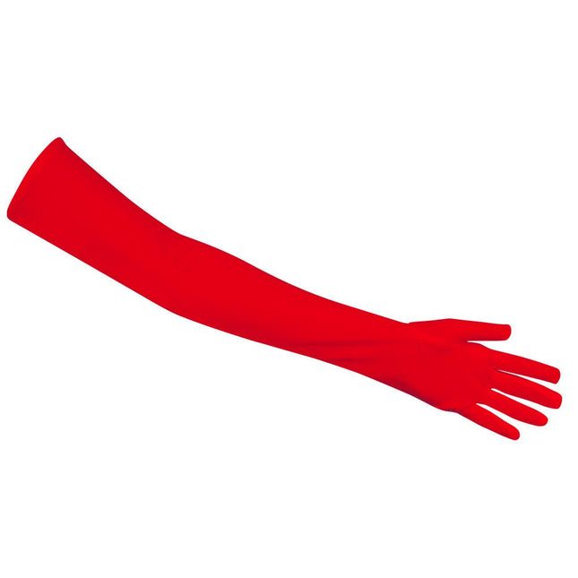 Rode Handschoenen Lang 40cm van Boland koop je bij Partywinkel