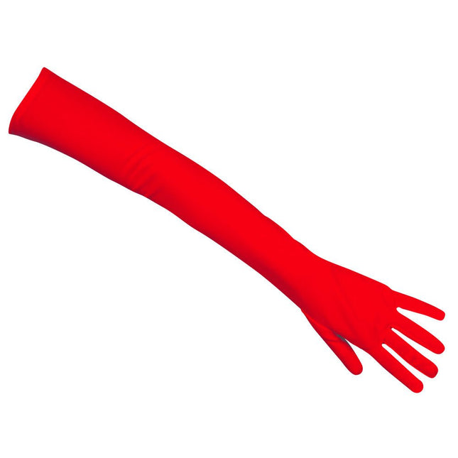 Rode Handschoenen Lang 40cm van Boland koop je bij Partywinkel