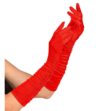Rode Handschoenen Satijn 44cm van Widmann koop je bij Partywinkel