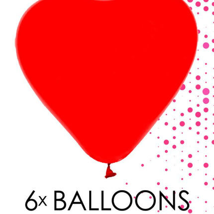 Rode Hartjes Ballonnen 30cm 6st van WeFiesta koop je bij Partywinkel
