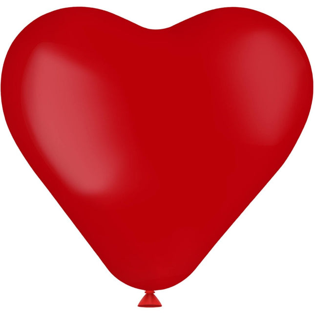 Rode Hartjes Ballonnen Ruby Red 25cm 8st van Folat koop je bij Partywinkel