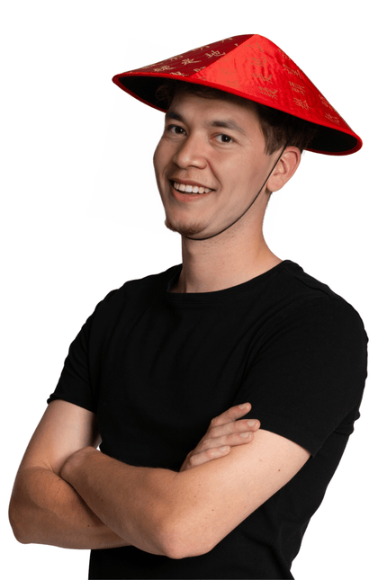 Rode Hoed Chinees van Partychimp koop je bij Partywinkel