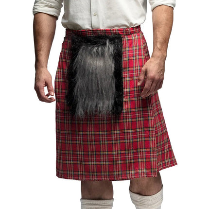 Rode Kilt Heren Met Tas van Boland koop je bij Partywinkel