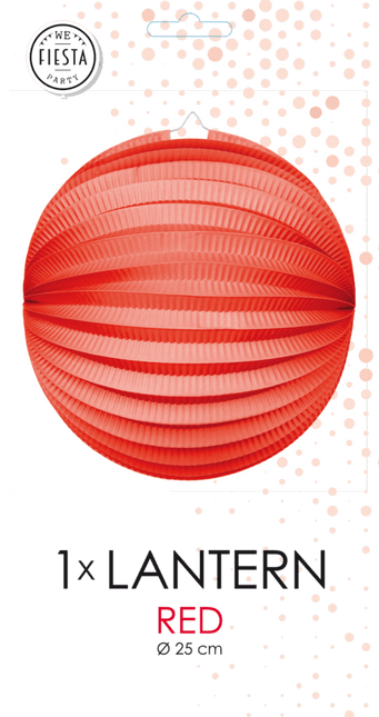 Rode Lampion 25cm van WeFiesta koop je bij Partywinkel