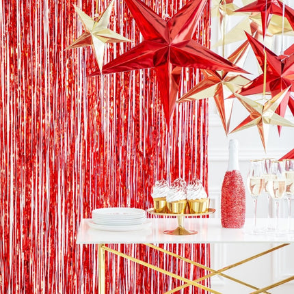 Rode Lampion Ster 70cm van Partydeco koop je bij Partywinkel