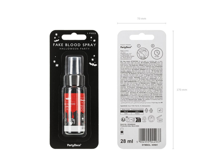 Rode Nep Bloed Spray 30ml van Partydeco koop je bij Partywinkel