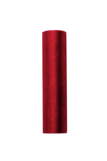 Rode Organza Stof 16cm 9m van Partydeco koop je bij Partywinkel