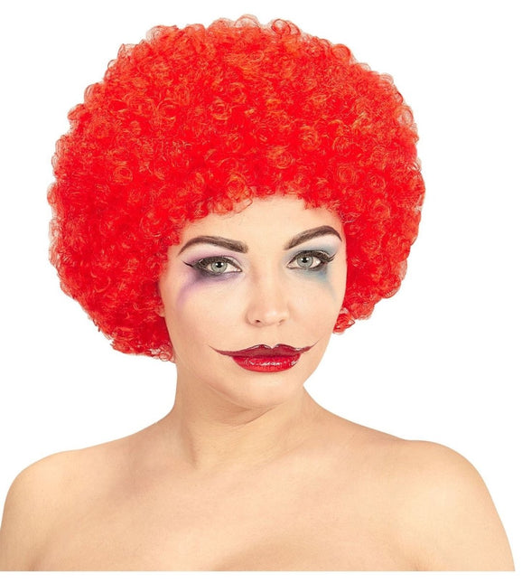 Rode Pruik Clown Krullen van Widmann koop je bij Partywinkel