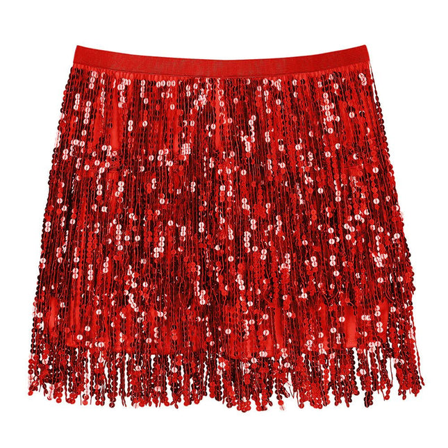 Rode Rok Mini Glitter van Boland koop je bij Partywinkel