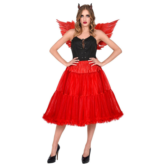 Rode Rok Tule 65cm van Widmann koop je bij Partywinkel