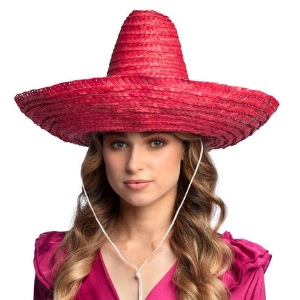 Rode Sombrero 49cm van Boland koop je bij Partywinkel