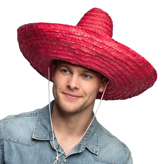 Rode Sombrero 49cm van Boland koop je bij Partywinkel
