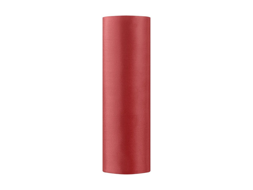 Rode Tafelloper 16cm 8,2m van Partydeco koop je bij Partywinkel